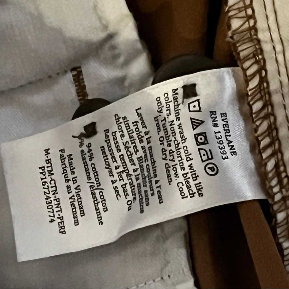 Everlane Uniform khaki beige flat front slim fit pants cotton blend 30x30 men 30 - Picture 10 of 14